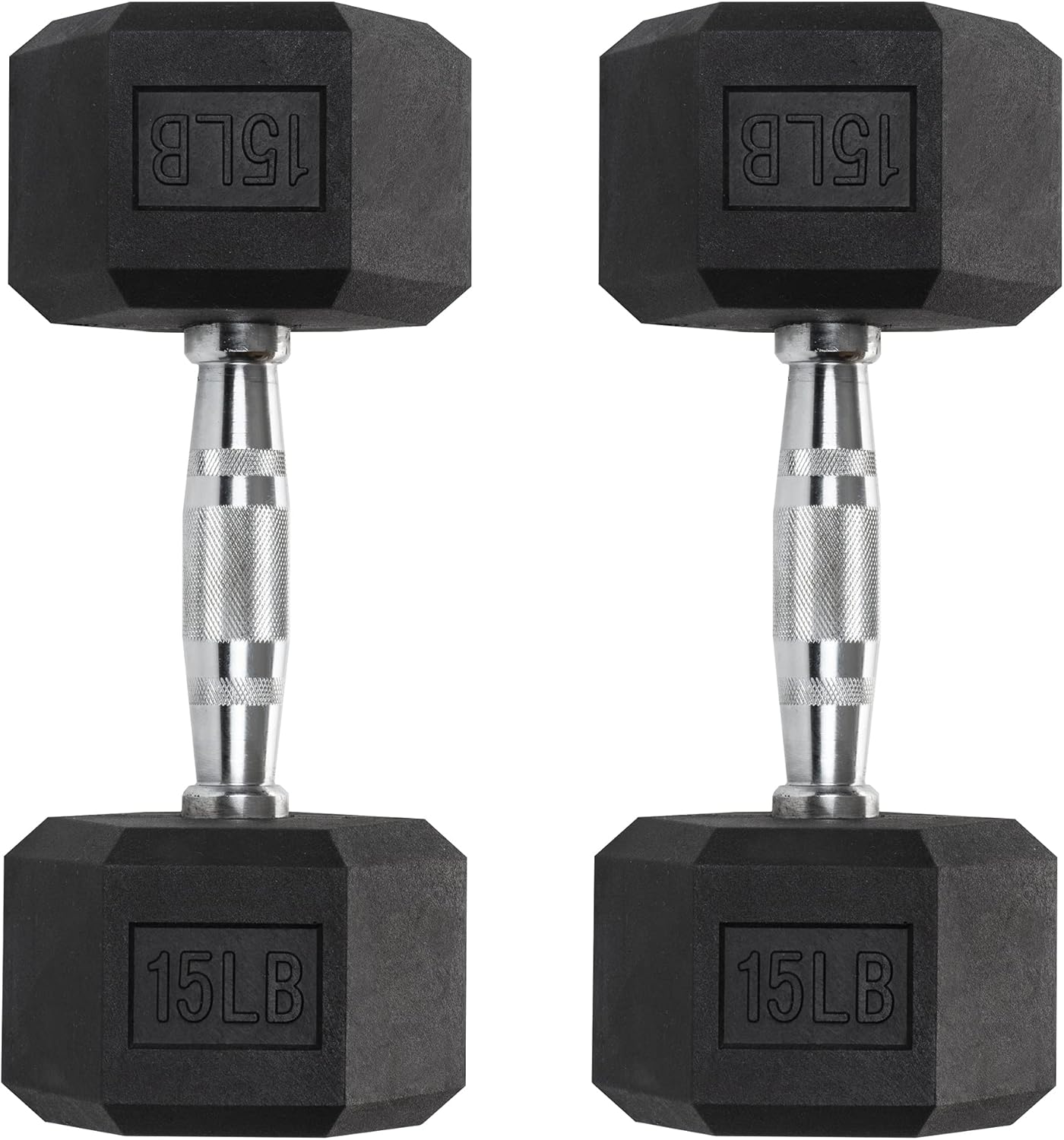 Home Gym Options - อุปกรณ์ออกกำลังกายที่บ้าน - ดัมเบลหุ้ม PVC แบบหกเหลี่ยมเคลือบโครเมียม แข็งแรงทนทาน