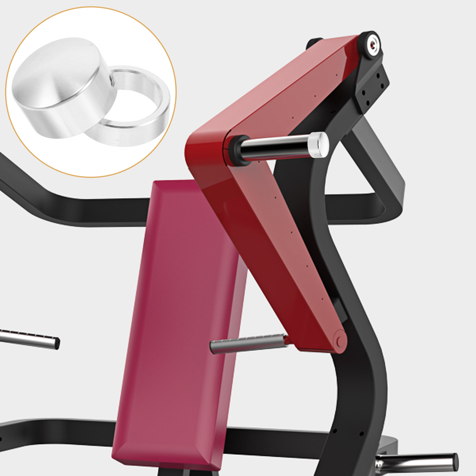 Home Gym No Equipment - ฝาครอบปลายด้ามจับออกกำลังกายอะลูมิเนียมดีไซน์เรียบหรู 2 ชิ้น สำหรับอุปกรณ์ฝึกความแข็งแรง ใช้ได้ทั้งในยิมที่บ้านและยิมเชิงพาณิชย์ จับถนัดมือ