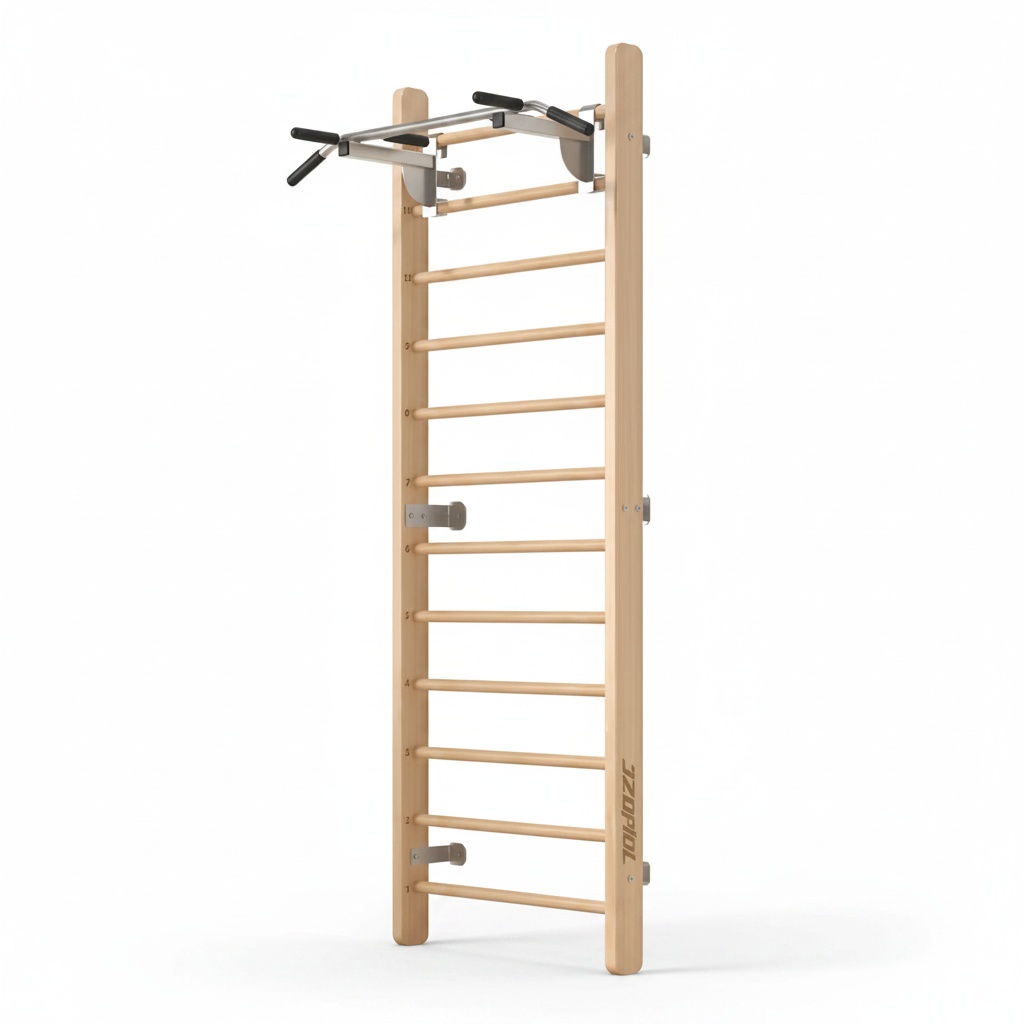 Home Gym Options - บันไดสวีเดน ทำจากไม้สน พับเก็บได้ ขนาด 2340 มม.