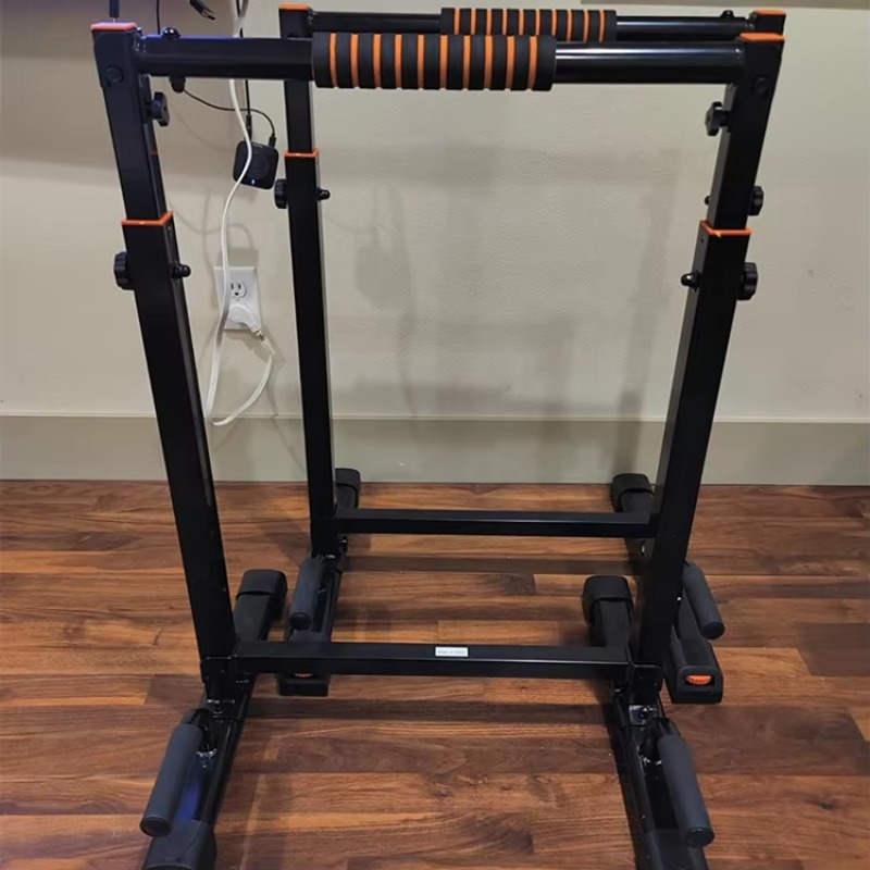 Dip Station Parallel - บาร์คู่ปรับระดับได้สำหรับใช้ในบ้าน พร้อมที่จับสำหรับวิดพื้น ใช้สำหรับออกกำลังกายที่บ้าน เสริมสร้างความแข็งแรงและฟิตเนส