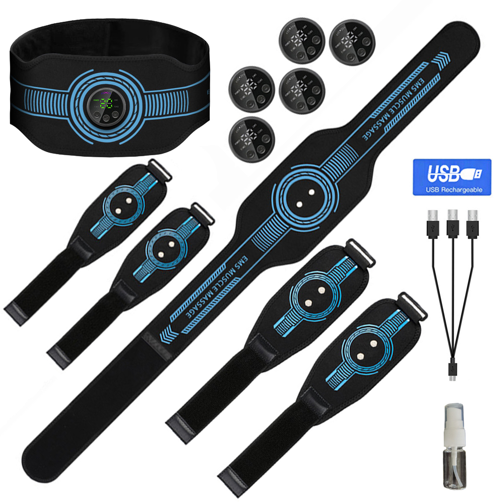 Home Gym Options - USB ชาร์จเทรนเนอร์กล้ามเนื้อหน้าท้องท้องท้อง Toning Belt กล้ามเนื้อเอวแขนขาการฝึกอบรม Home