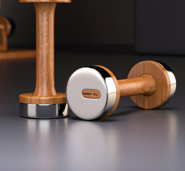 Home Gym No Equipment - ชุดดัมเบลปรับน้ำหนักได้ ไม้และเหล็ก สำหรับยิมที่บ้าน อุปกรณ์ฝึกความแข็งแรงสำหรับผู้ชายและผู้หญิง ดีไซน์กะทัดรัด จัดเก็บง่าย