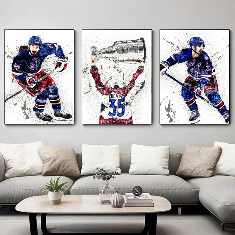Abstract Ice Hockey Portrait S - Home Gym On Wall บทวิจารณ์และราคา