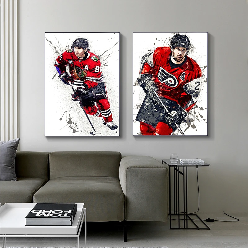 Abstract Ice Hockey Portrait S - Home Gym On Wall บทวิจารณ์และราคา