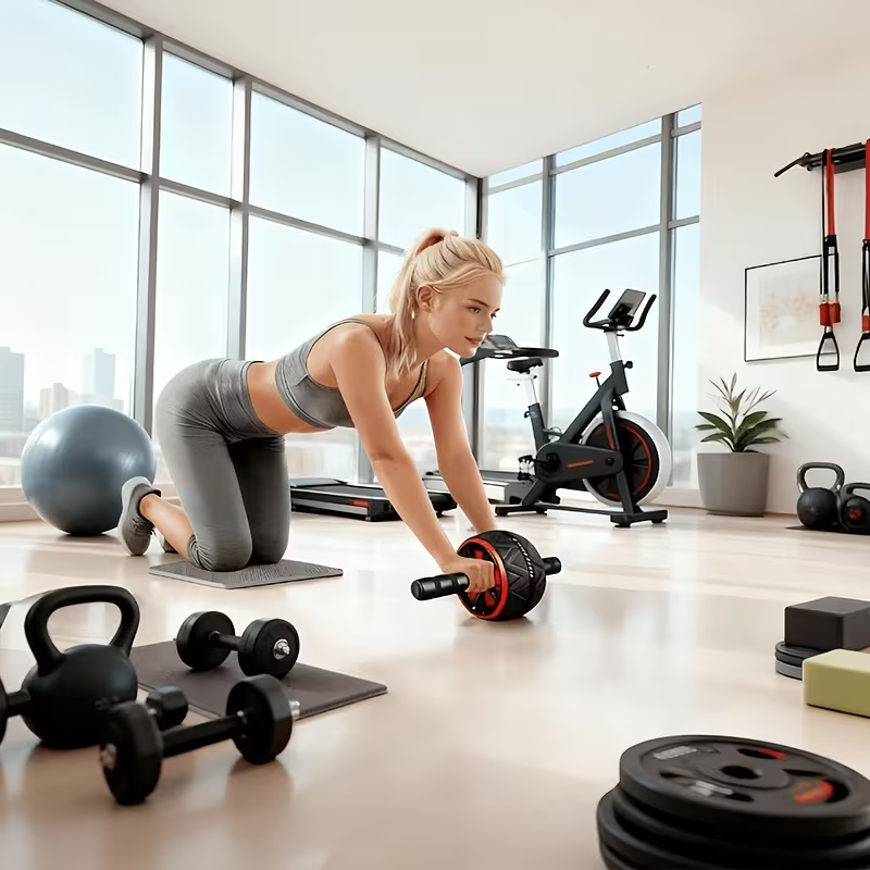 ล้อบริหารหน้าท้องและแผ่นรองเข่ - Home Gym Simple บทวิจารณ์และราคา