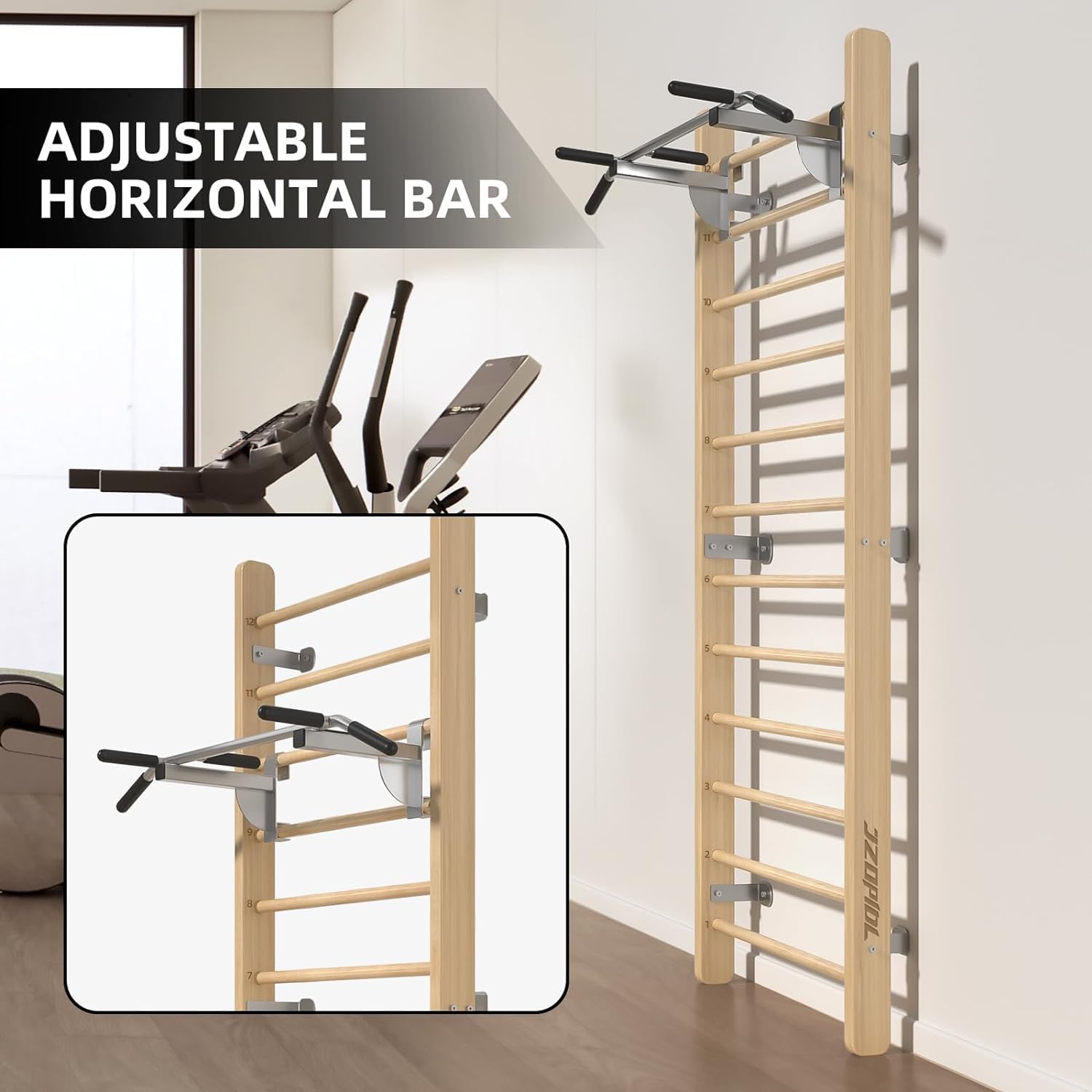 บันไดสวีเดน ทำจากไม้สน พับเก็บ - Home Gym Options บทวิจารณ์และราคา