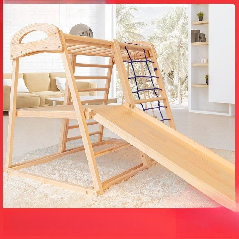 โครงปีนป่ายไม้ใหม่สำหรับเล่นใน - Home Gym For Toddlers บทวิจารณ์และราคา