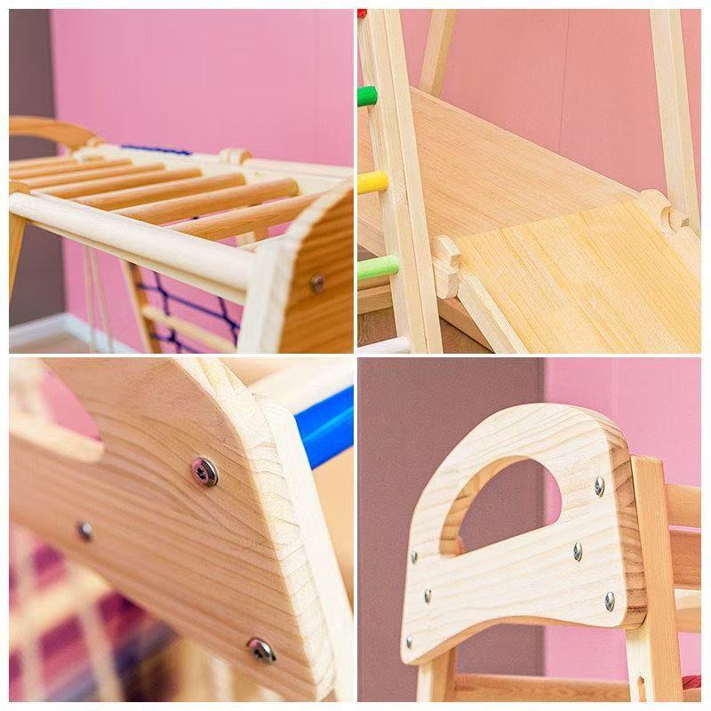 โครงปีนป่ายไม้ใหม่สำหรับเล่นใน - Home Gym For Toddlers บทวิจารณ์และราคา