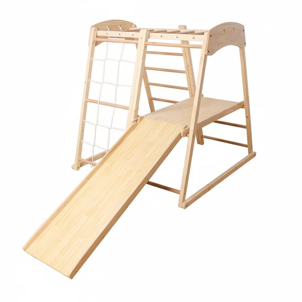 โครงปีนป่ายไม้ใหม่สำหรับเล่นใน - Home Gym For Toddlers บทวิจารณ์และราคา