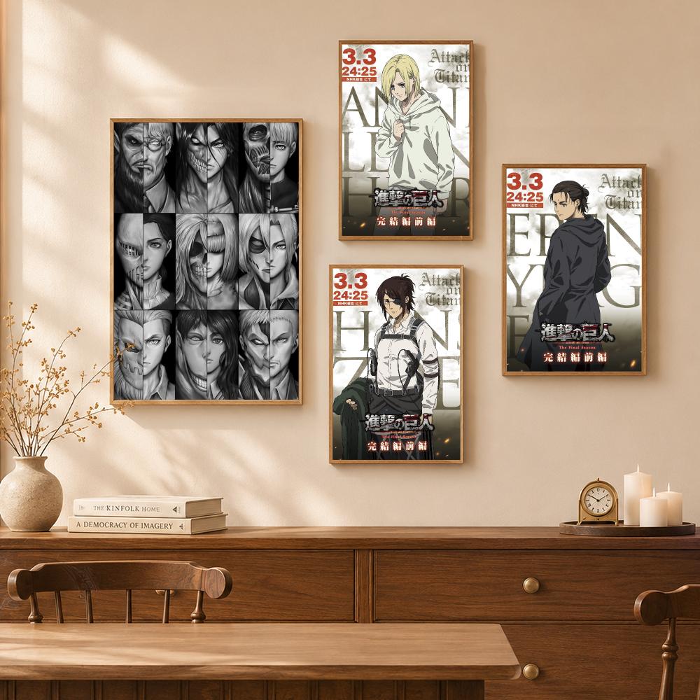 โปสเตอร์อนิเมะแอคชั่น Attack o - Home Gym On Wall บทวิจารณ์และราคา