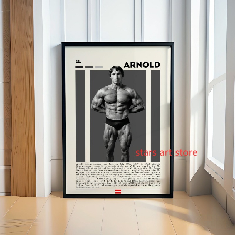 โปสเตอร์ศิลปะ Schwarzenegger ผ - Home Gym On Wall บทวิจารณ์และราคา