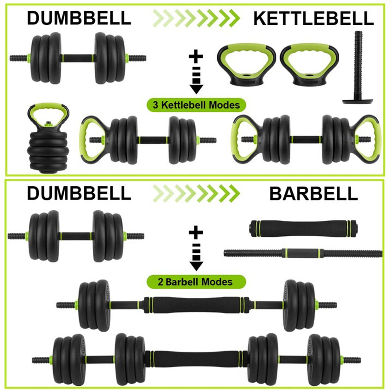 ชุดดัมเบลปรับน้ำหนักได้ 4 in 1 - Home Gym Options บทวิจารณ์และราคา